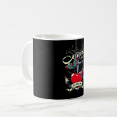 Red Heart & Butterflies Studio Inking Art Koffiemok (Voorkant links)