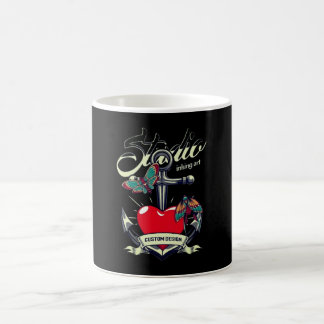 Red Heart & Butterflies Studio Inking Art Koffiemok