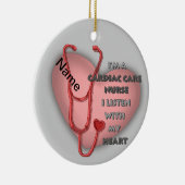 Red Heart Cardiac Care Nurse Keramisch Ornament (Rechts)