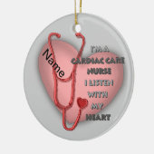 Red Heart Cardiac Care Nurse Keramisch Ornament (Links)