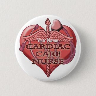 Red Heart Cardiac Care Nurse Ronde Button 5,7 Cm