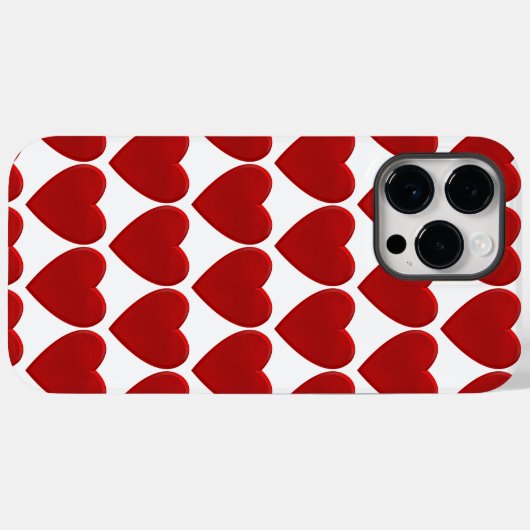 Red Heart Case-Mate iPhone Case (Achterkant (horizontaal))