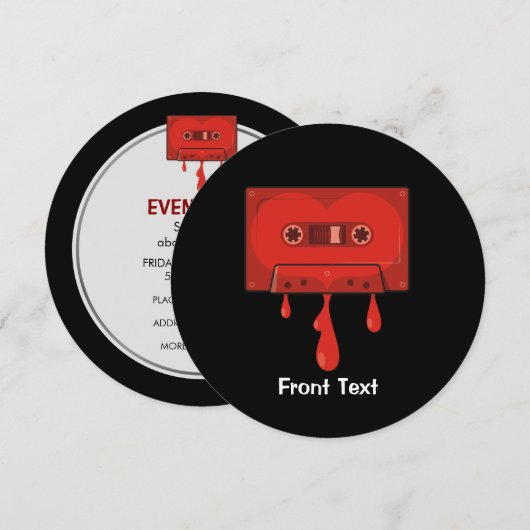 Red Heart Cassette Kaart (Voorkant / Achterkant)