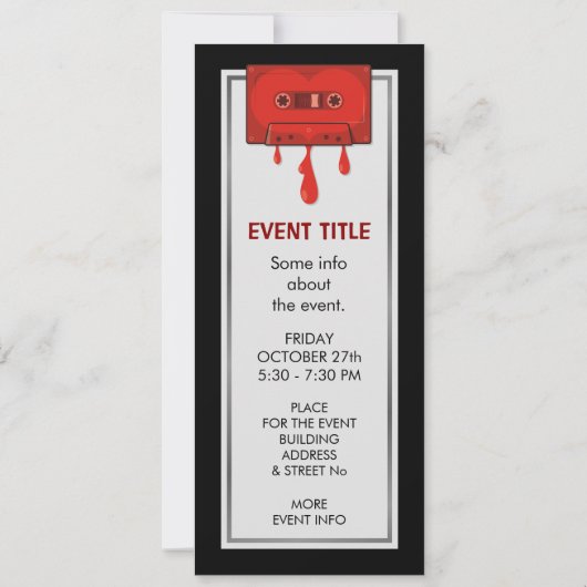 Red Heart Cassette Kaart (Achterkant)