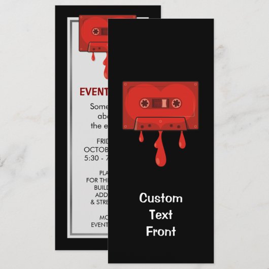 Red Heart Cassette Kaart (Voorkant / Achterkant)