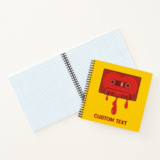 Red Heart Cassette Notitieboek (Binnen)