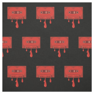 Red Heart Cassette Pattern Stof