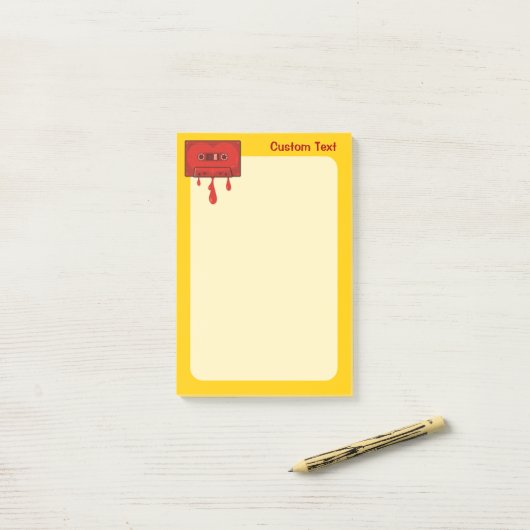 Red Heart Cassette Post-it® Notes (Op bureau)