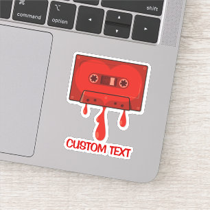 Red Heart Cassette Sticker