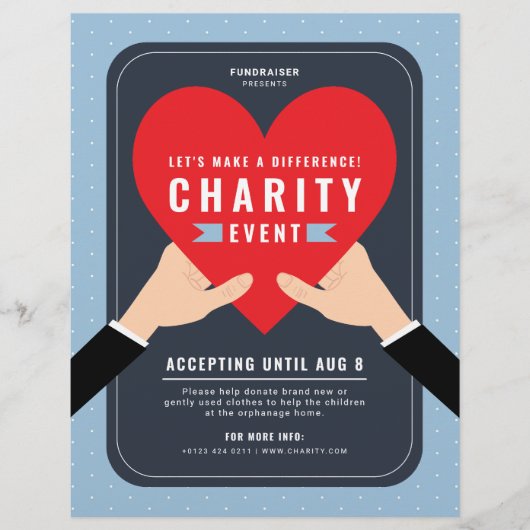 Red Heart Charity Fondsenwervingsevenement Flyer (Voorkant)