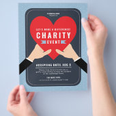 Red Heart Charity Fondsenwervingsevenement Flyer (Hand)