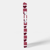 Red Heart Checkerboard Pattern Case-Mate iPhone Case (Achterkant / Links)