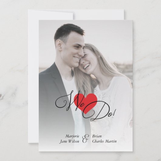 Red Heart Classic Romantic Two Photos Wedding (Voorkant)