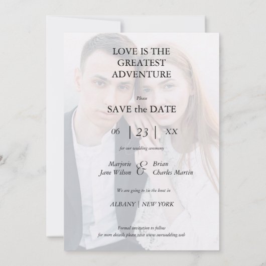 Red Heart Classic Romantic Two Photos Wedding (Achterkant)