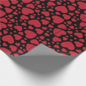 Red Heart Cluster Patroon Cadeaupapier (Hoek)
