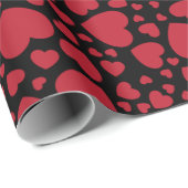 Red Heart Cluster Patroon Cadeaupapier (Rol Hoek)