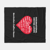 Red Heart COFFEE LOVER Fleece Deken (Voorkant (Horizontaal))