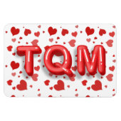 Red Heart Confetti Te Quiero Mucho 3d Letters Magneet (Horizontaal)
