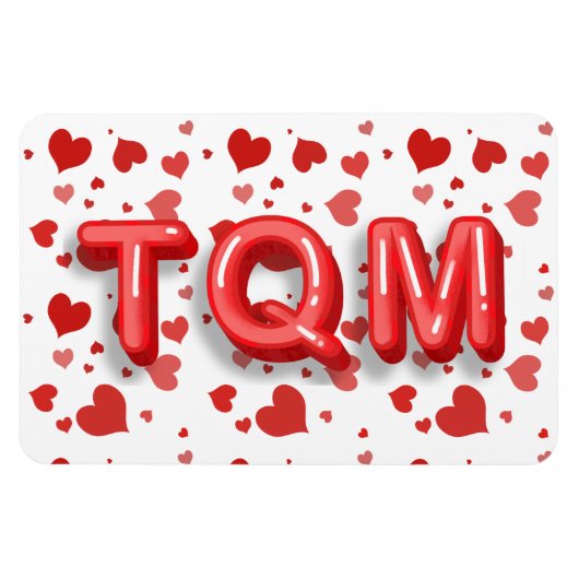 Red Heart Confetti Te Quiero Mucho 3d Letters Magneet (Horizontaal)