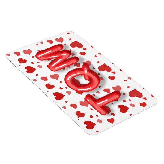 Red Heart Confetti Te Quiero Mucho 3d Letters Magneet (Rechterzijde)
