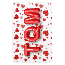 Red Heart Confetti Te Quiero Mucho 3d Letters Magneet