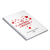 Red Heart Confetti Te Quiero Mucho 3d Letters Notitieboek (Rechterzijde)