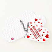 Red Heart Confetti Te Quiero Mucho 3d Letters Notitieboek (Binnen)