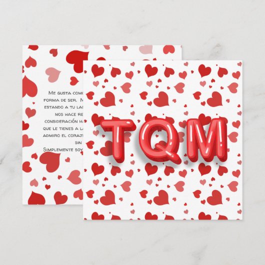 Red Heart Confetti TQM 3d letters (Voorkant / Achterkant)