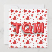 Red Heart Confetti TQM 3d letters (Voorkant)