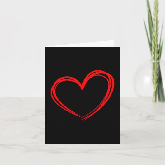 Red Heart Cool Love Heart Graphic Valentines Day M Kaart (Voorkant)