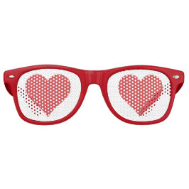 Red Heart Cool Valentijnsdag Celebration Retro Zonnebril
