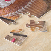 Red Heart Cupcakes Rozen Koffiekoffie Valentijnsda Legpuzzel (Zijkant)