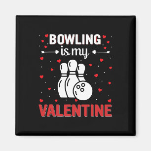 Red Heart Cupido Love Graphic Bowling is mijn Vale Magneet