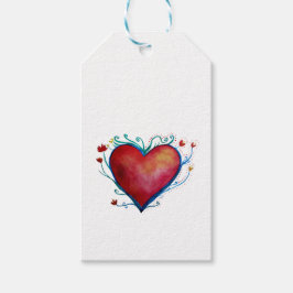 Red Heart Custom Gift Labels Cadeaulabel