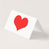 Red Heart Cute Valentijnsdag 2023 Aangepaste kleur Kaart (Achterkant)