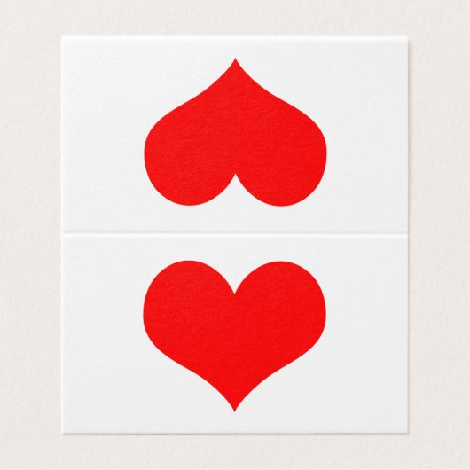 Red Heart Cute Valentijnsdag 2023 Aangepaste kleur Kaart (Buitenkant ongevouwen)