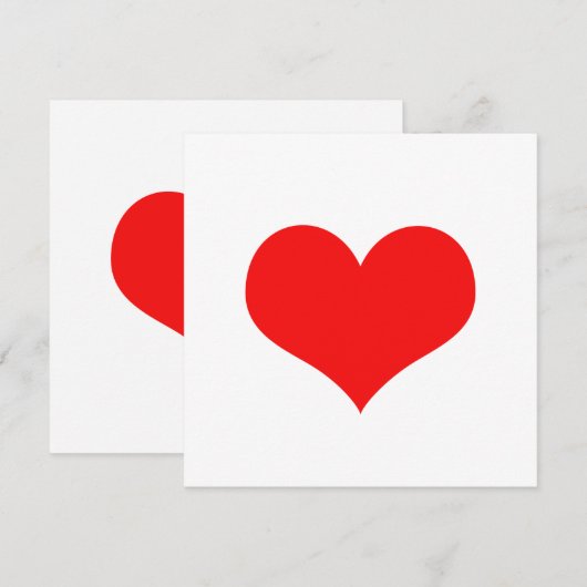 Red Heart Cute Valentijnsdag Aangepaste kleur wit (Voorkant / Achterkant)