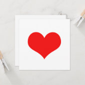 Red Heart Cute Valentijnsdag Custom Color Trendy Kaart (Voorkant / Achterkant in situ)