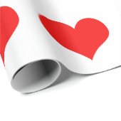 Red Heart Cute Valentijnsdag White - Aangepaste kl Cadeaupapier (Rol Hoek)