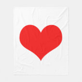Red Heart Cute Valentijnsdag White - Aangepaste kl Fleece Deken (Voorkant)