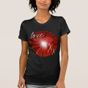 Red Heart, dames van de liefde en kussen, T-shirt