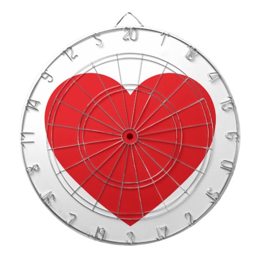 Red Heart Dartboard Dartbord (Voorkant)