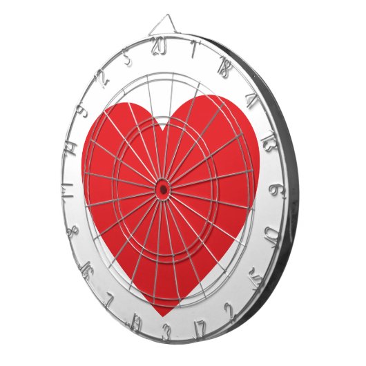 Red Heart Dartboard Dartbord (Voorkant Rechts)