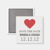 Red Heart Design Save The Date Magneten (Voorkant / Achterkant)