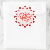 Red Heart Design Valentin Sticker (Tas)