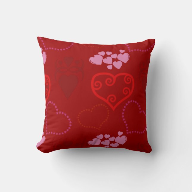 Red Heart Designer Valentijnsdag Worp Kussens (Voorkant)