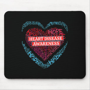 Red Heart Disease Awareness voor mannen en vrouwen Muismat
