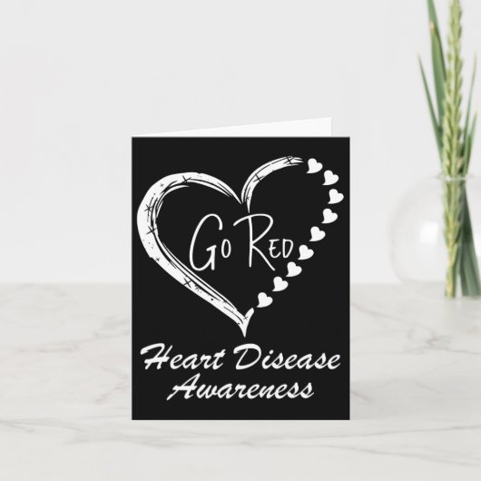 Red Heart Disease We Draag Red Go Red Heart ziekte Kaart (Voorkant)