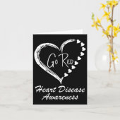 Red Heart Disease We Draag Red Go Red Heart ziekte Kaart (Gele Bloem)