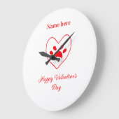 Red heart dog cat paw happy Valentine's day name Grote Klok (Hoek)